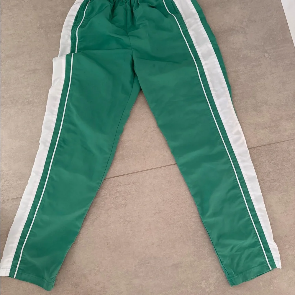 ALO Yoga  Green Joggers with White Stripes